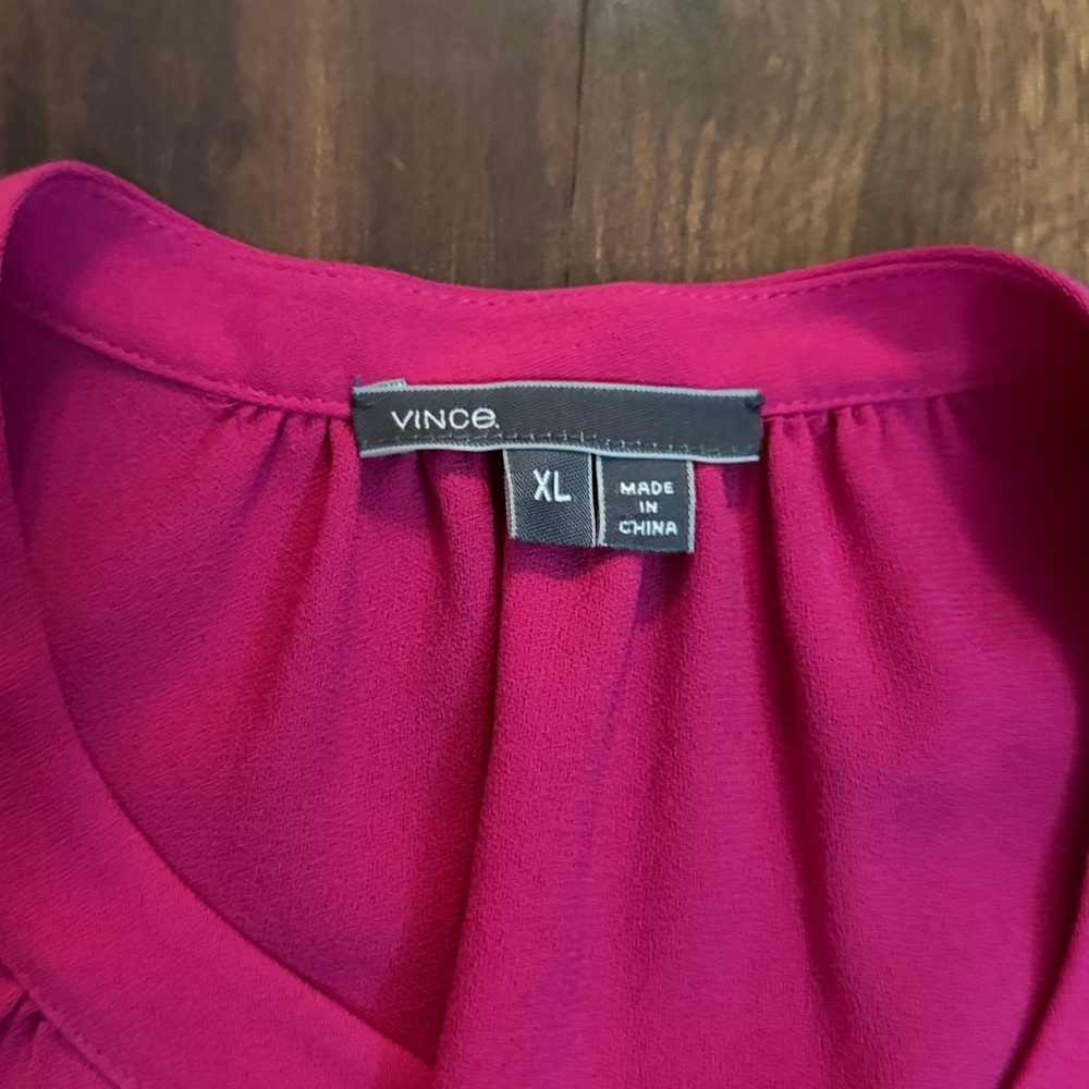 Vince Fuchsia Midi Sleeveless Dress Size XL - Picture 3 of 8